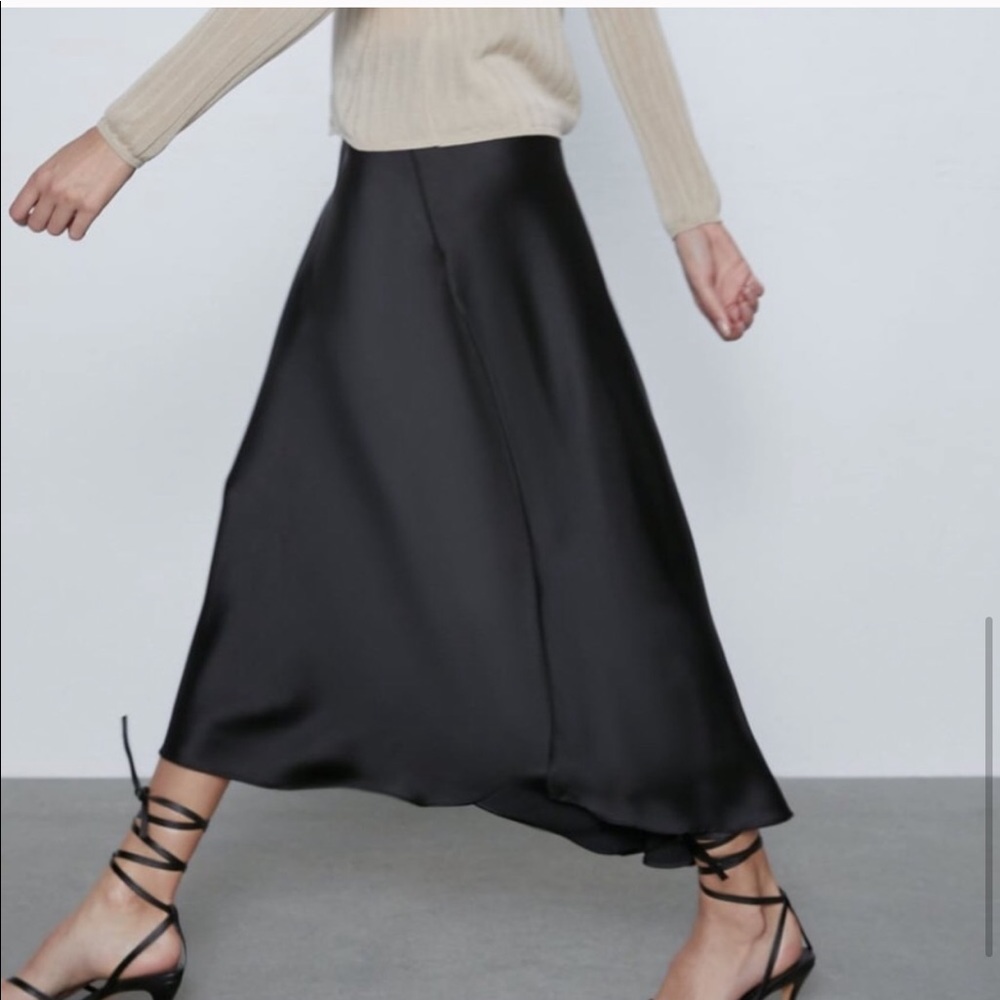 Zara satin effect midi skirt - Picture 16 of 16